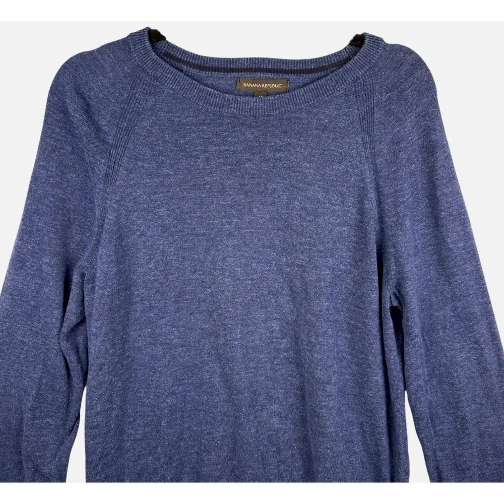 Banana Republic Sweater‎ Size M Mens Blue Crew Neck Cotton